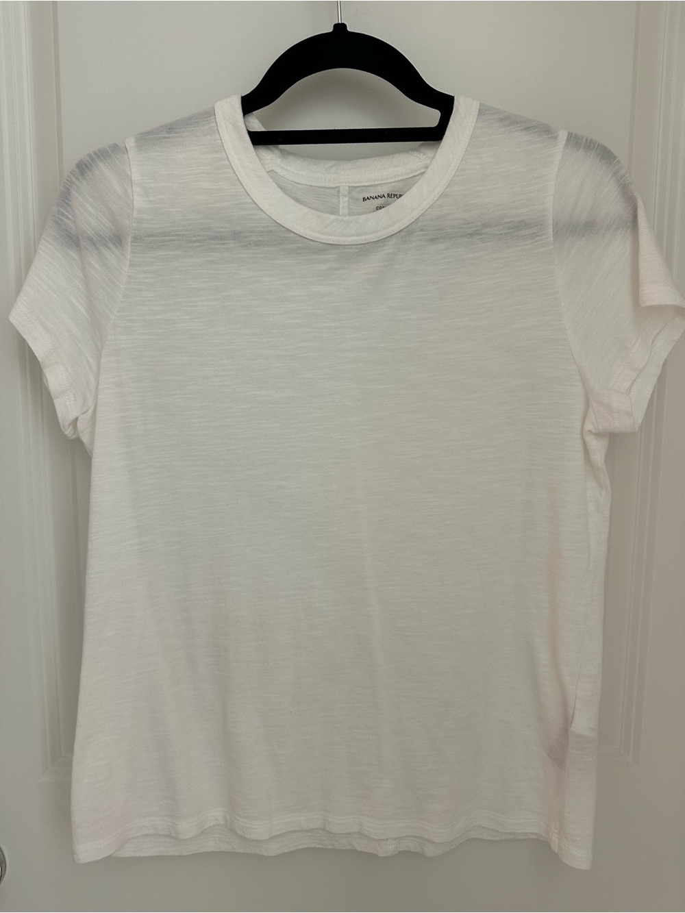 Banana Republic White Crew Tee Short Sleeve